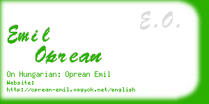 emil oprean business card